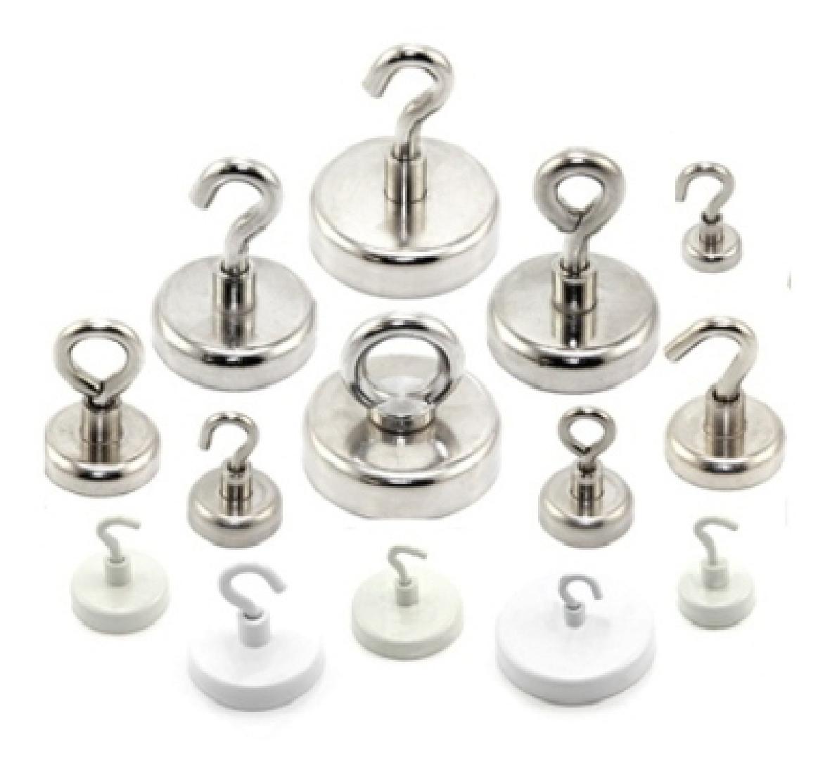 Eyelet Magnets Pot Magnet Hook Neodymium Rare Earth Super Strong Clamping round base Fishing Magnets Eyebolt magnetic 160kg